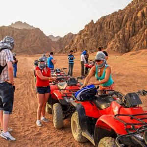 🏜️ Hurghada Desert Quad Bike Safari | Bedouin Village, Sunset & Dinner